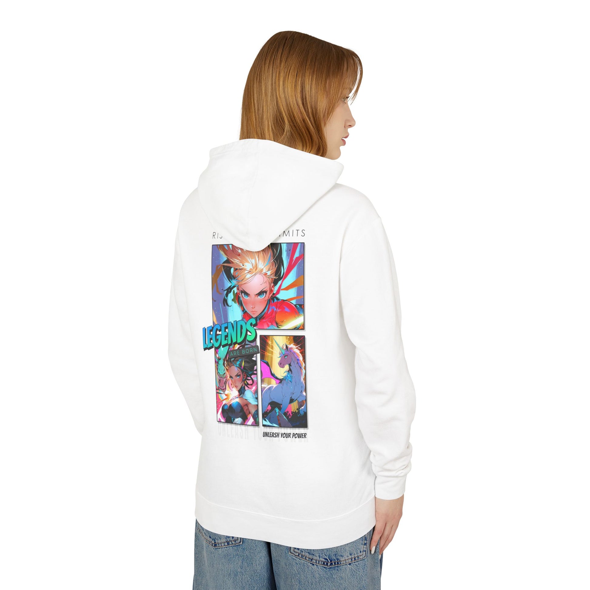 Legends Anime Collage Hoodie | Rise Beyond Limits Graphic Sweatshirt - LucyKay store