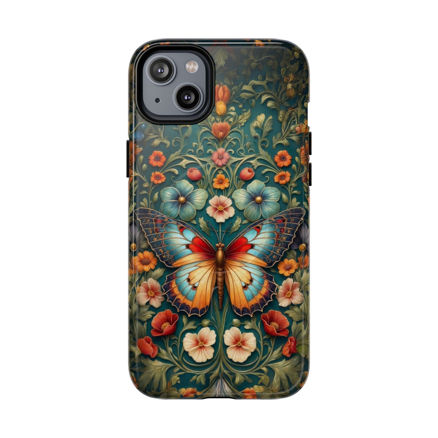 Butterfly Floral iPhone Case – Vintage Garden - Inspired Phone Cover - LucyKay store
