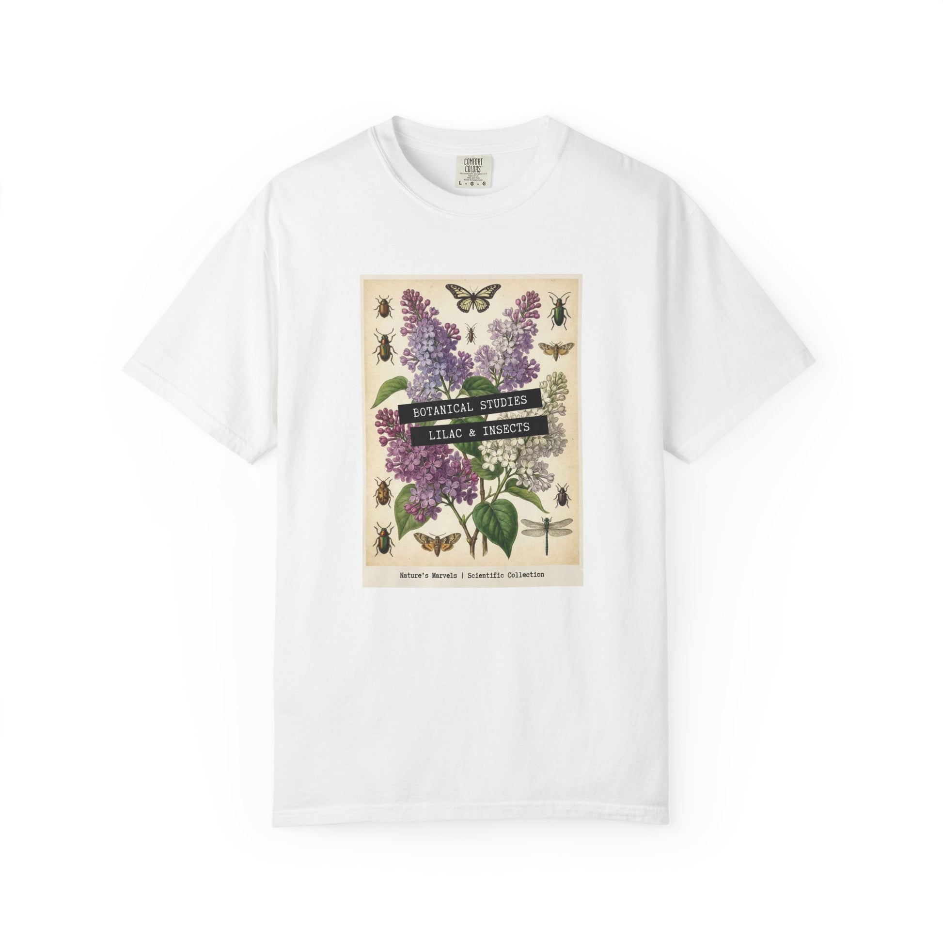Lilac Floral T-Shirt | Vintage Garment - Dyed Cotton Tee - LucyKay store