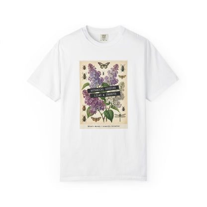 Lilac Floral T-Shirt | Vintage Garment - Dyed Cotton Tee - LucyKay store