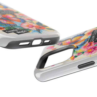 iPhone Cases - Colorful Butterfly and Flower Sketch - Impact - Resistant Cases - LucyKay store