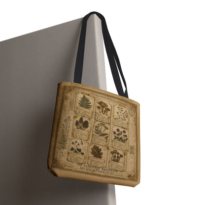 Botanical Tote Bag – Vintage Herbalist & Mushroom Print
