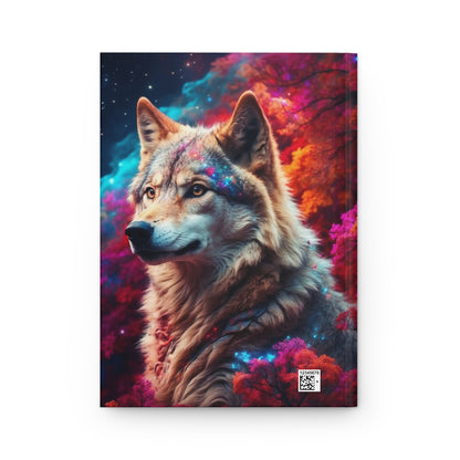 Personalized Nature A5 Notebook, Animal Art Gift - Celestial Wolf Journal - LucyKay store