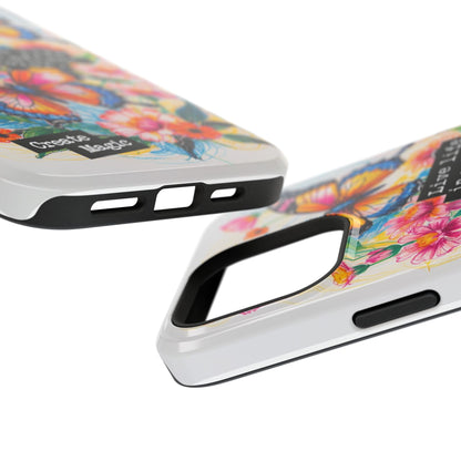 iPhone Cases - Colorful Butterfly and Flower Sketch - Impact - Resistant Cases - LucyKay store