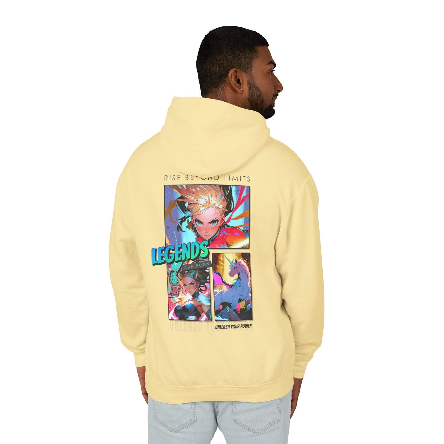 Legends Anime Collage Hoodie | Rise Beyond Limits Graphic Sweatshirt - LucyKay store