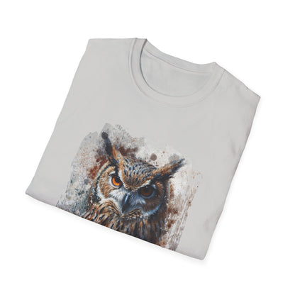 Watercolor Owl T-Shirt Unisex - Enchanting Art Softstyle Tee - LucyKay store