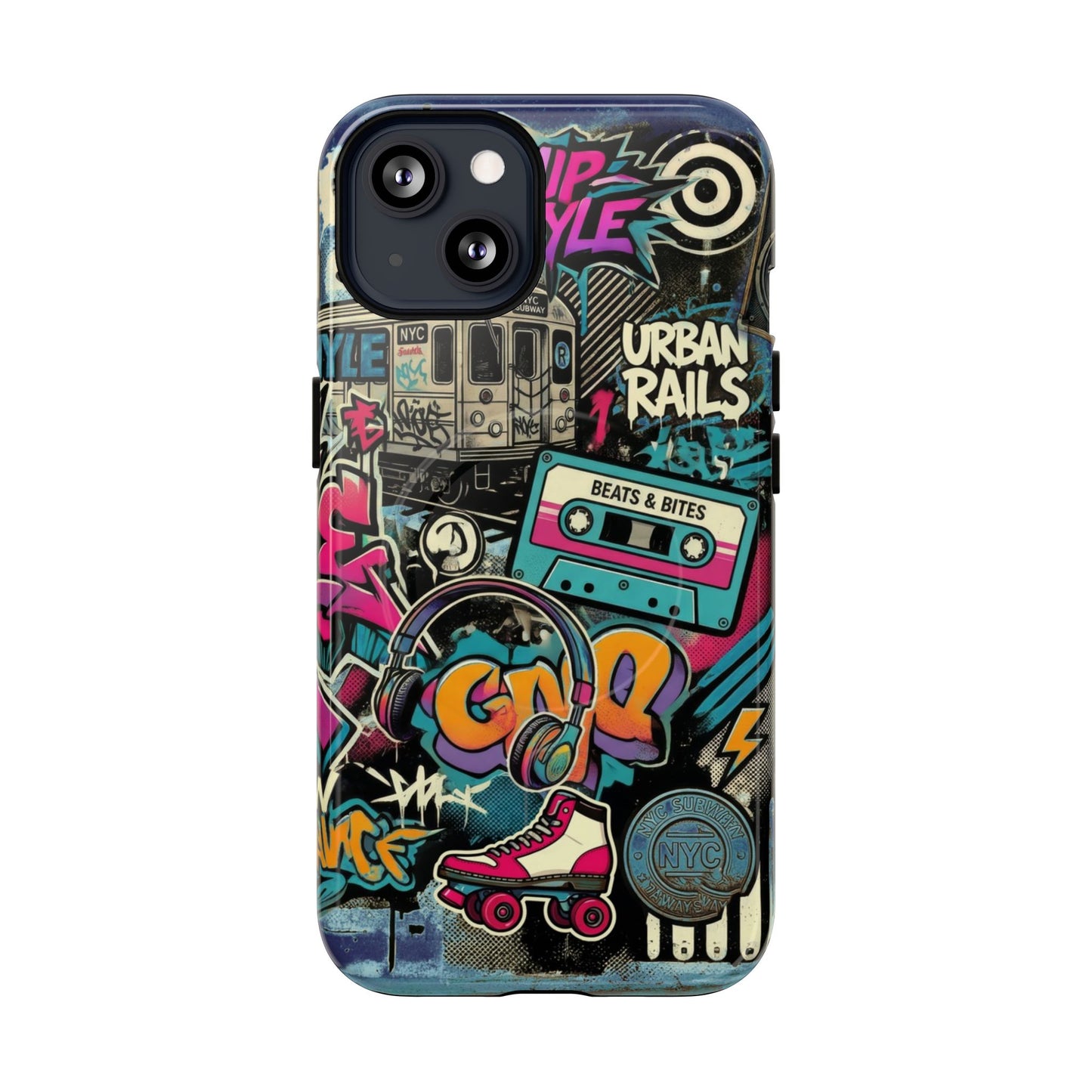 Retro Graffiti iPhone Case – MagSafe Tough Drop Protection - LucyKay store