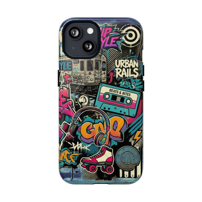 Retro Graffiti iPhone Case – MagSafe Tough Drop Protection - LucyKay store