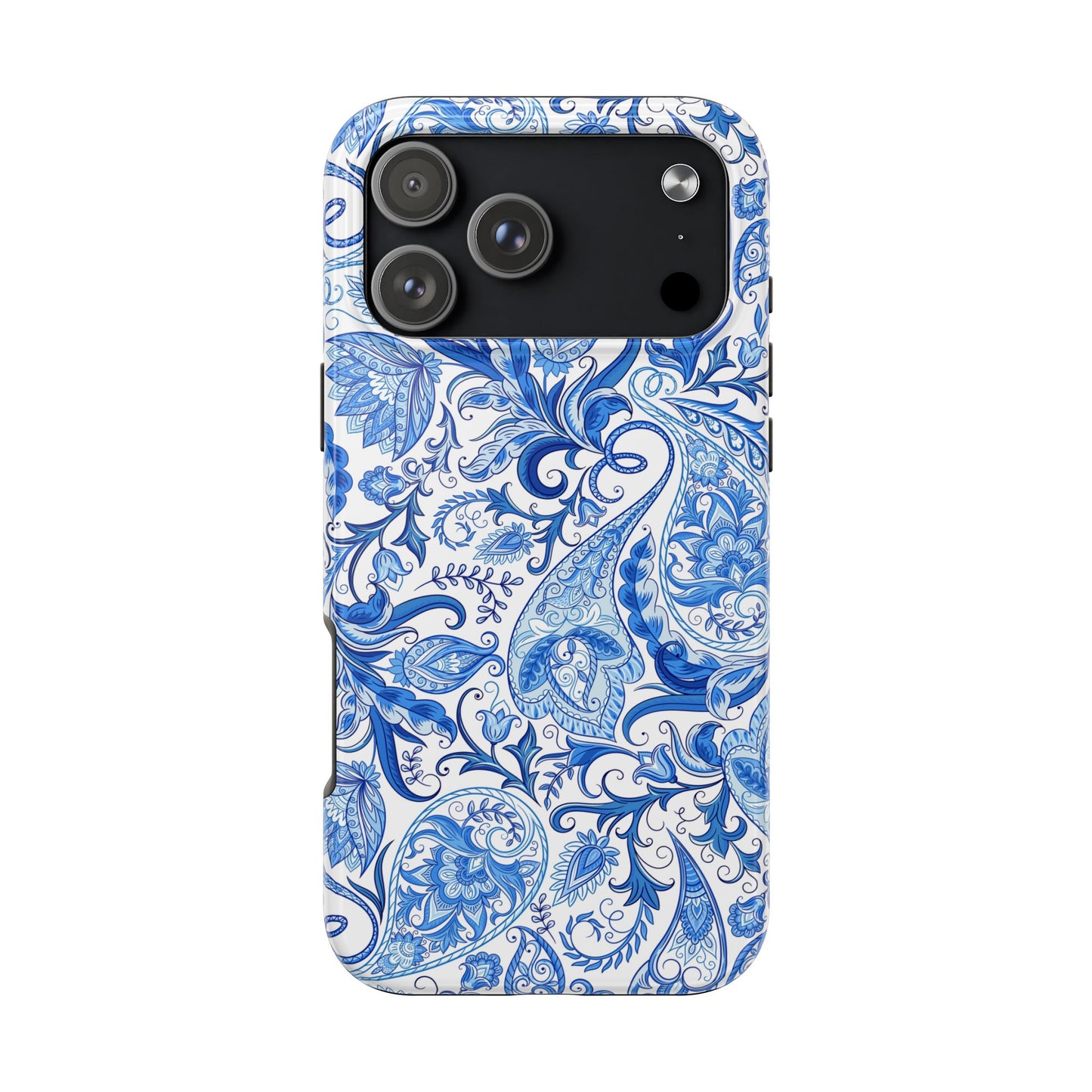 Blue Floral Paisley Tough Phone Case - 2 - Piece Protective - LucyKay store