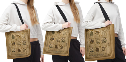 Botanical Tote Bag – Vintage Herbalist & Mushroom Print
