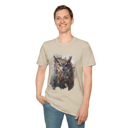 Watercolor Owl T-Shirt Unisex - Enchanting Art Softstyle Tee - LucyKay store