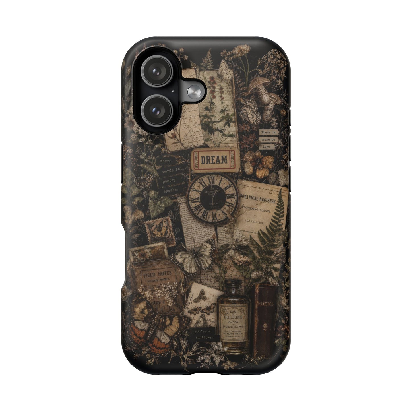 Botanical Collage iPhone Case – Magnetic MagSafe Protection