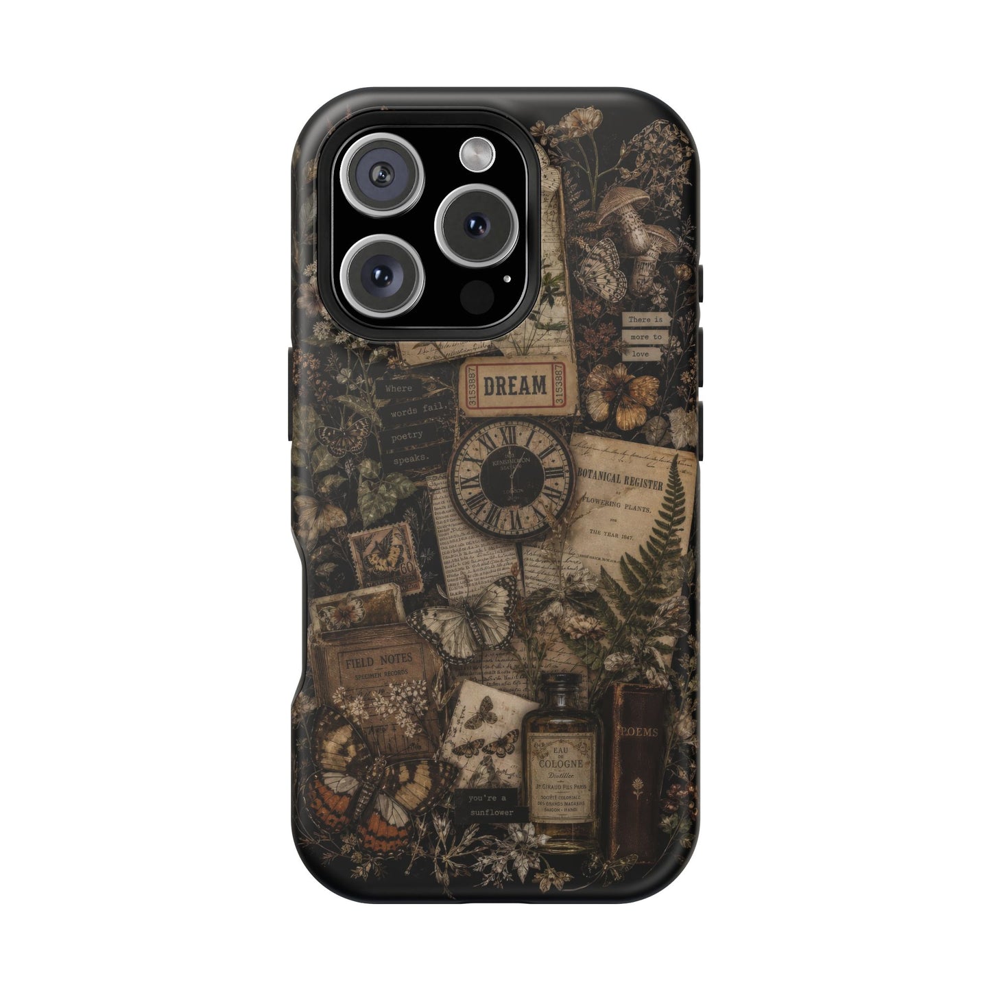 Botanical Collage iPhone Case – Magnetic MagSafe Protection