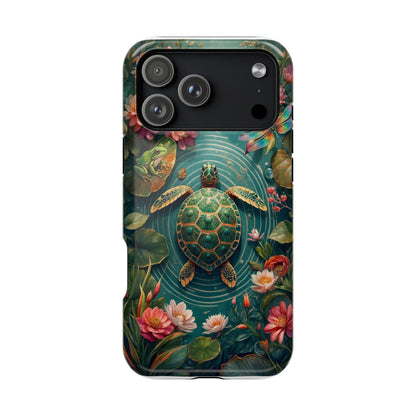 Turtle Floral Phone Case - Sea Turtle MagSafe iPhone Case - LucyKay store