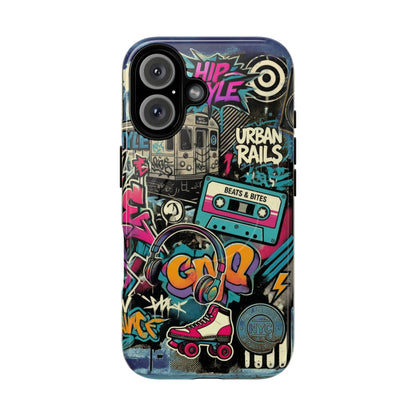 Retro Graffiti iPhone Case – MagSafe Tough Drop Protection - LucyKay store