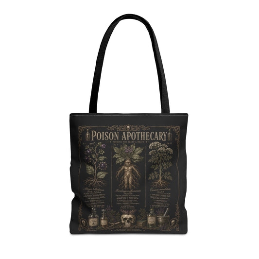 Witchy Botanical Tote Bag – Vintage Apothecary Herb Illustration