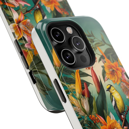 iPhone Case - Floral Bird Phone Case, Impact - Resistant Cover - LucyKay store