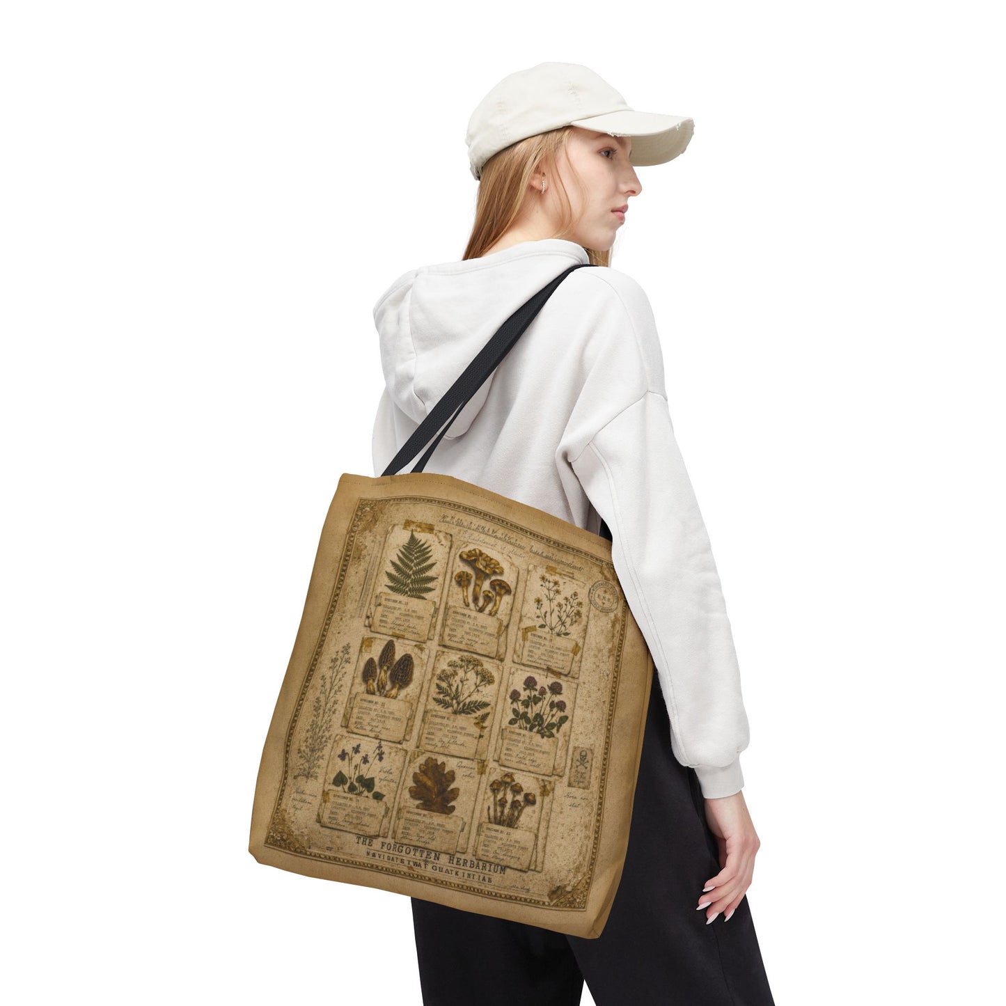 Botanical Tote Bag – Vintage Herbalist & Mushroom Print