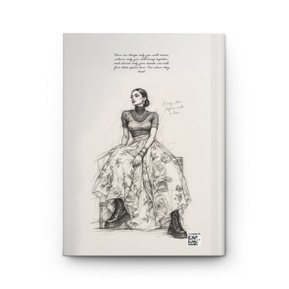 Hardcover Journal — "Where My Ideas Bloom" Floral Fashion Sketch Notebook
