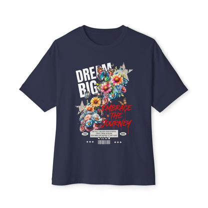 Dream Big Floral Graphic Tee – Oversized Boxy Fit - LucyKay store