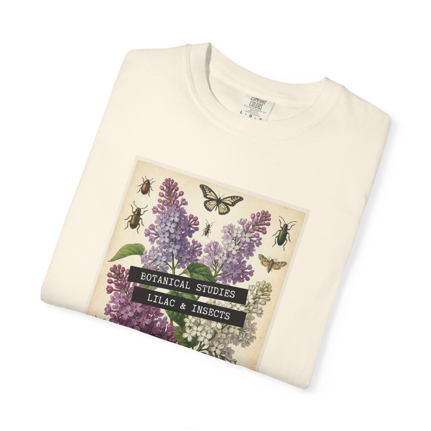 Lilac Floral T-Shirt | Vintage Garment - Dyed Cotton Tee - LucyKay store