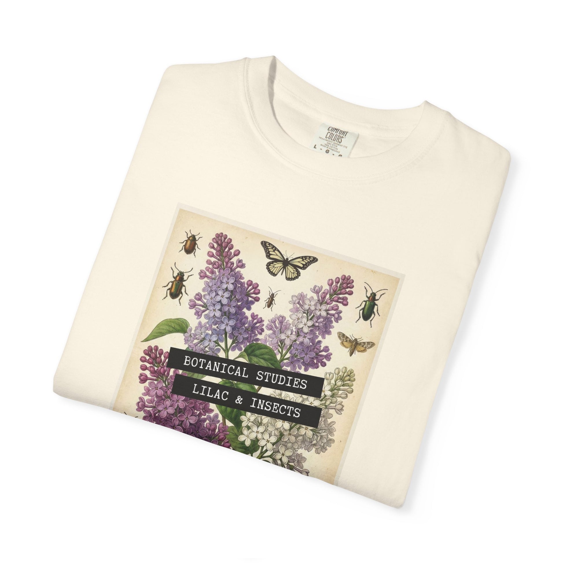 Lilac Floral T-Shirt | Vintage Garment - Dyed Cotton Tee - LucyKay store