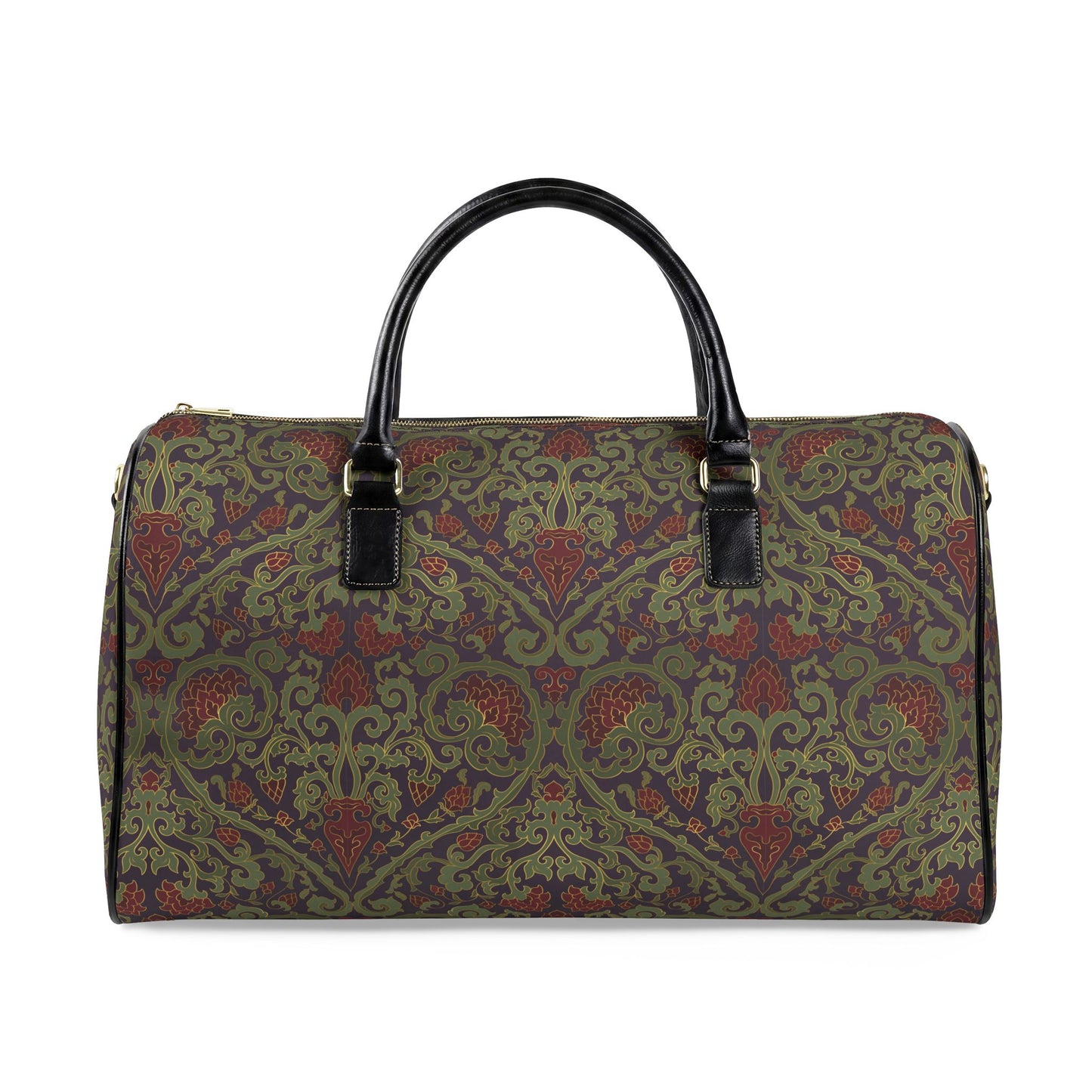 Vintage Damask Leather Travel Bag | Weekend & Overnight Bag - LucyKay store