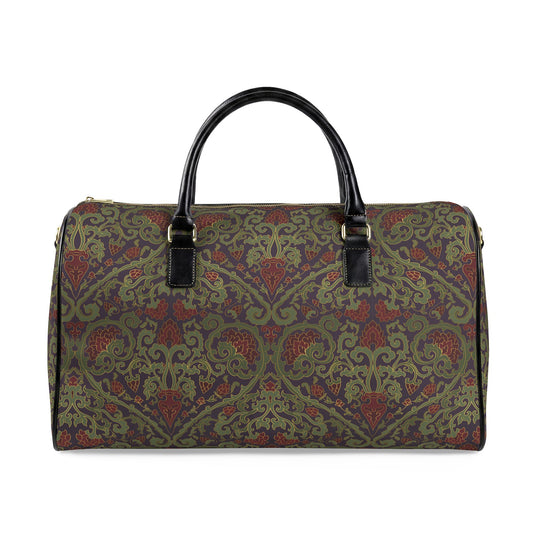 Vintage Damask Leather Travel Bag | Weekend & Overnight Bag - LucyKay store