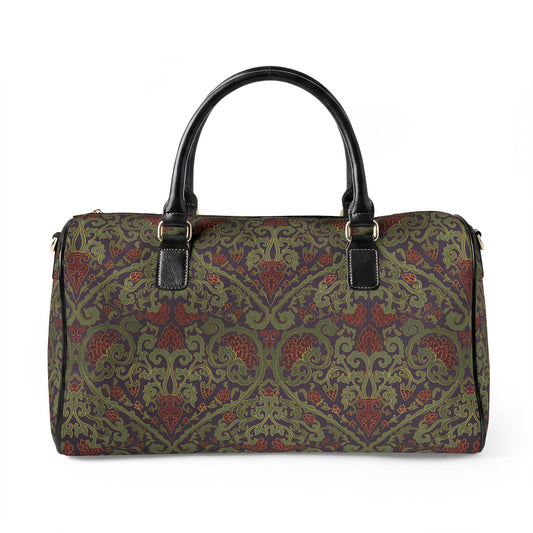 Vintage Damask Leather Travel Bag | Weekend & Overnight Bag - LucyKay store