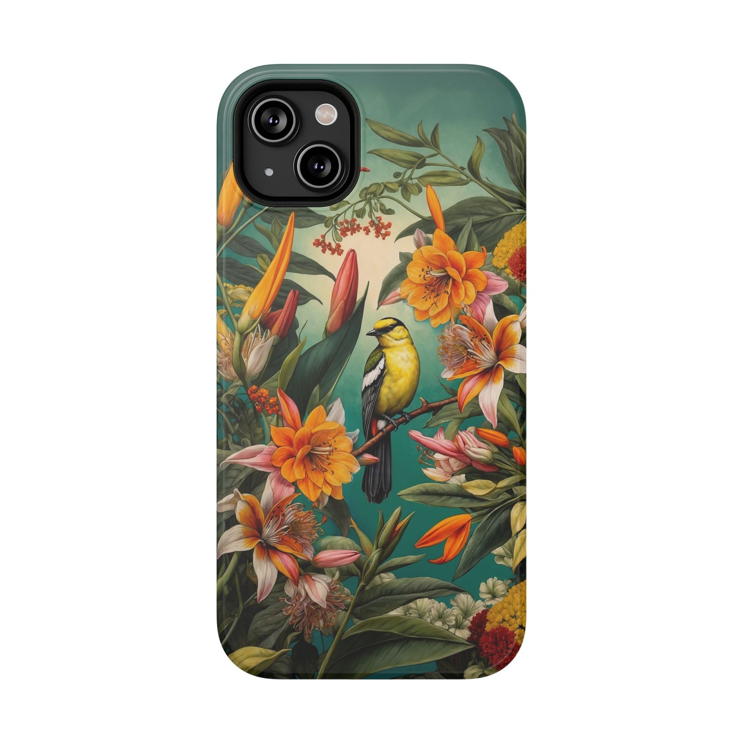 iPhone Case - Floral Bird Phone Case, Impact - Resistant Cover - LucyKay store