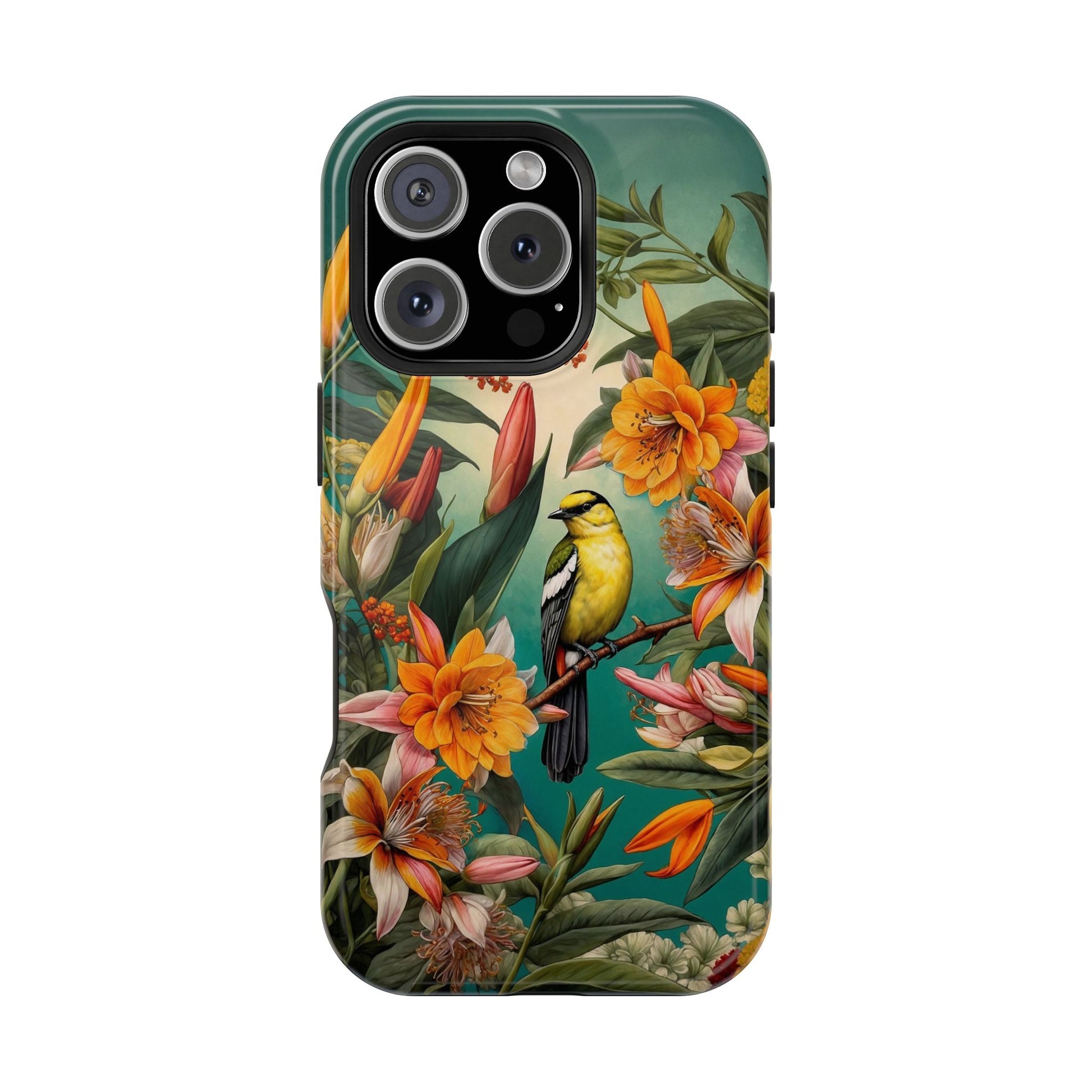 iPhone Case - Floral Bird Phone Case, Impact - Resistant Cover - LucyKay store
