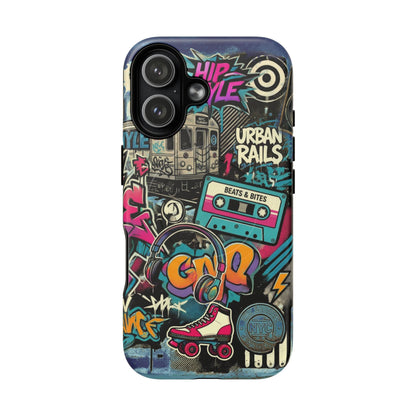 Retro Graffiti iPhone Case – MagSafe Tough Drop Protection - LucyKay store