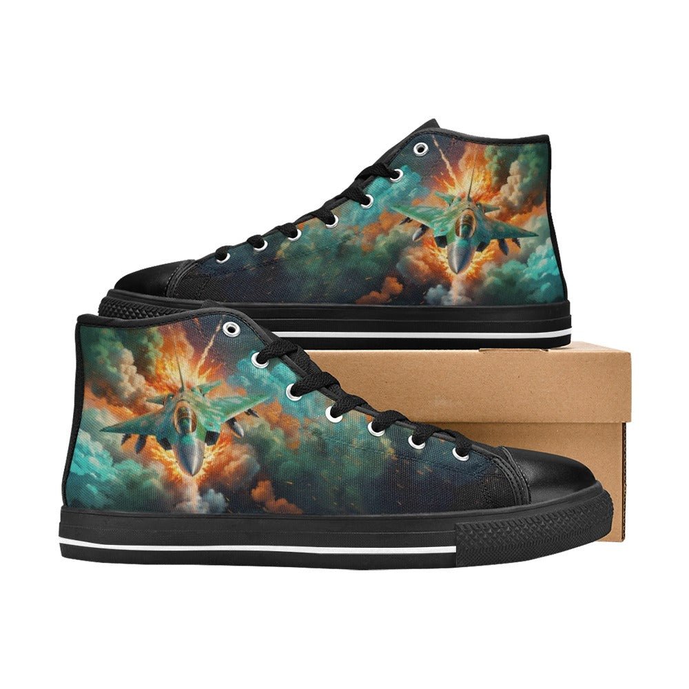 Fighter Jet High - Top Canvas Shoes for Big Kids! - LucyKay store