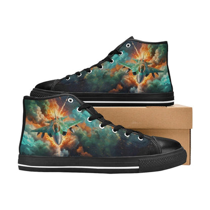 Fighter Jet High - Top Canvas Shoes for Big Kids! - LucyKay store