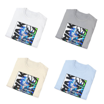 Neon Graffiti Anime T-Shirt | Abstract Street Art Portrait Tee - LucyKay store