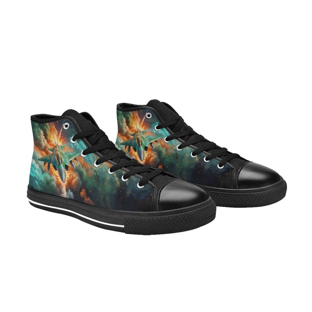 Fighter Jet High - Top Canvas Shoes for Big Kids! - LucyKay store