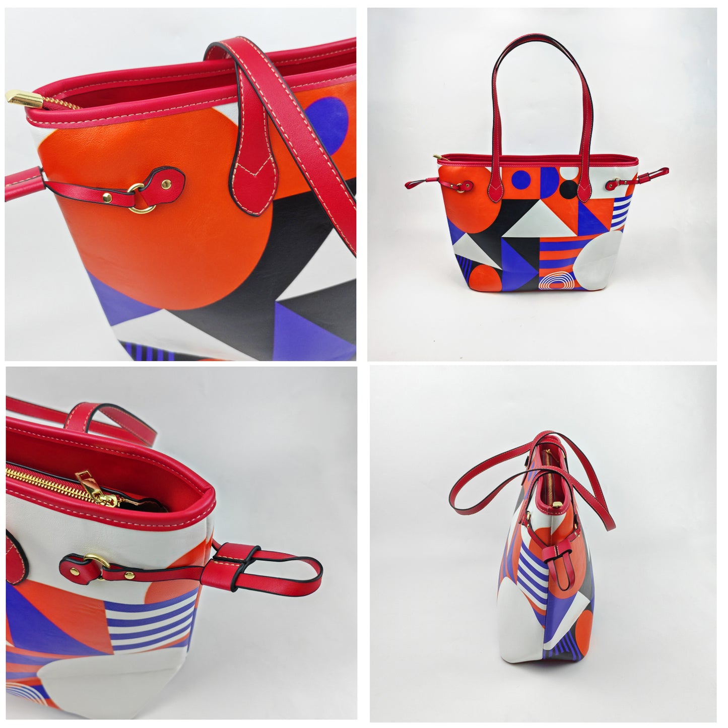 Vibrant Butterfly & Floral Tote Bag - PU Leather Carryall - LucyKay store