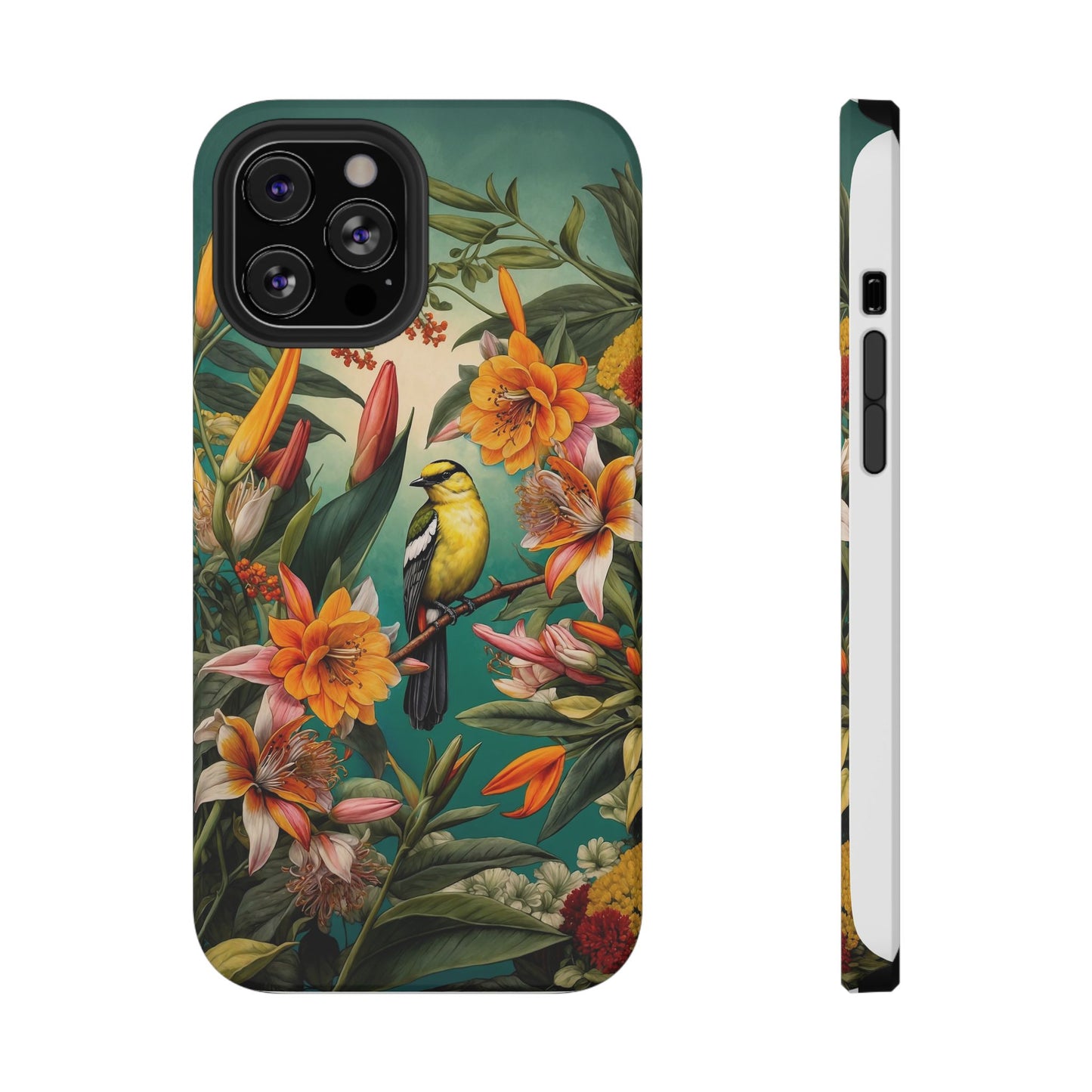 iPhone Case - Floral Bird Phone Case, Impact - Resistant Cover - LucyKay store