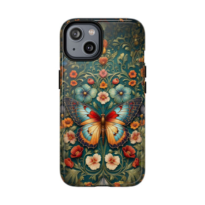 Butterfly Floral iPhone Case – Vintage Garden - Inspired Phone Cover - LucyKay store
