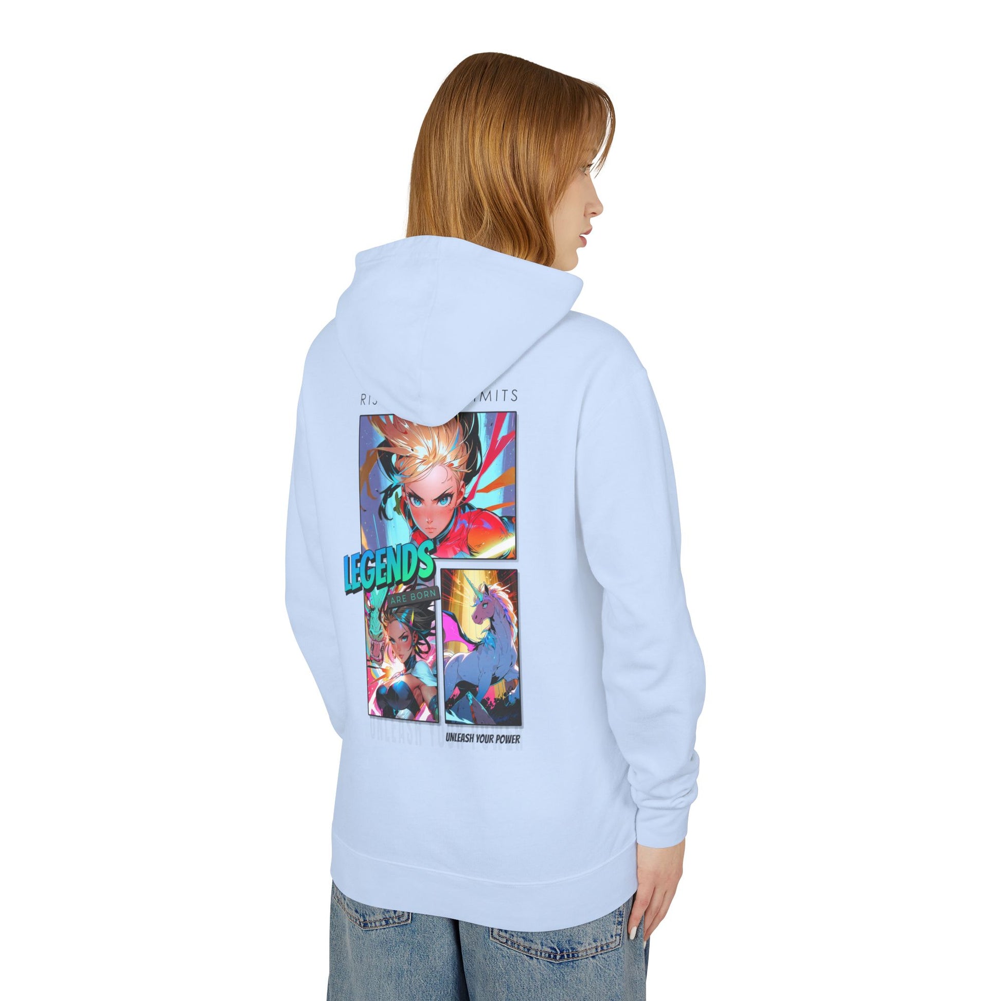 Legends Anime Collage Hoodie | Rise Beyond Limits Graphic Sweatshirt - LucyKay store