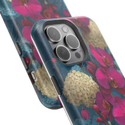 Phone case with floral design on a white background
