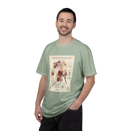 Vintage Botanical Orchid T-Shirt | Floral Graphic Tee - LucyKay store
