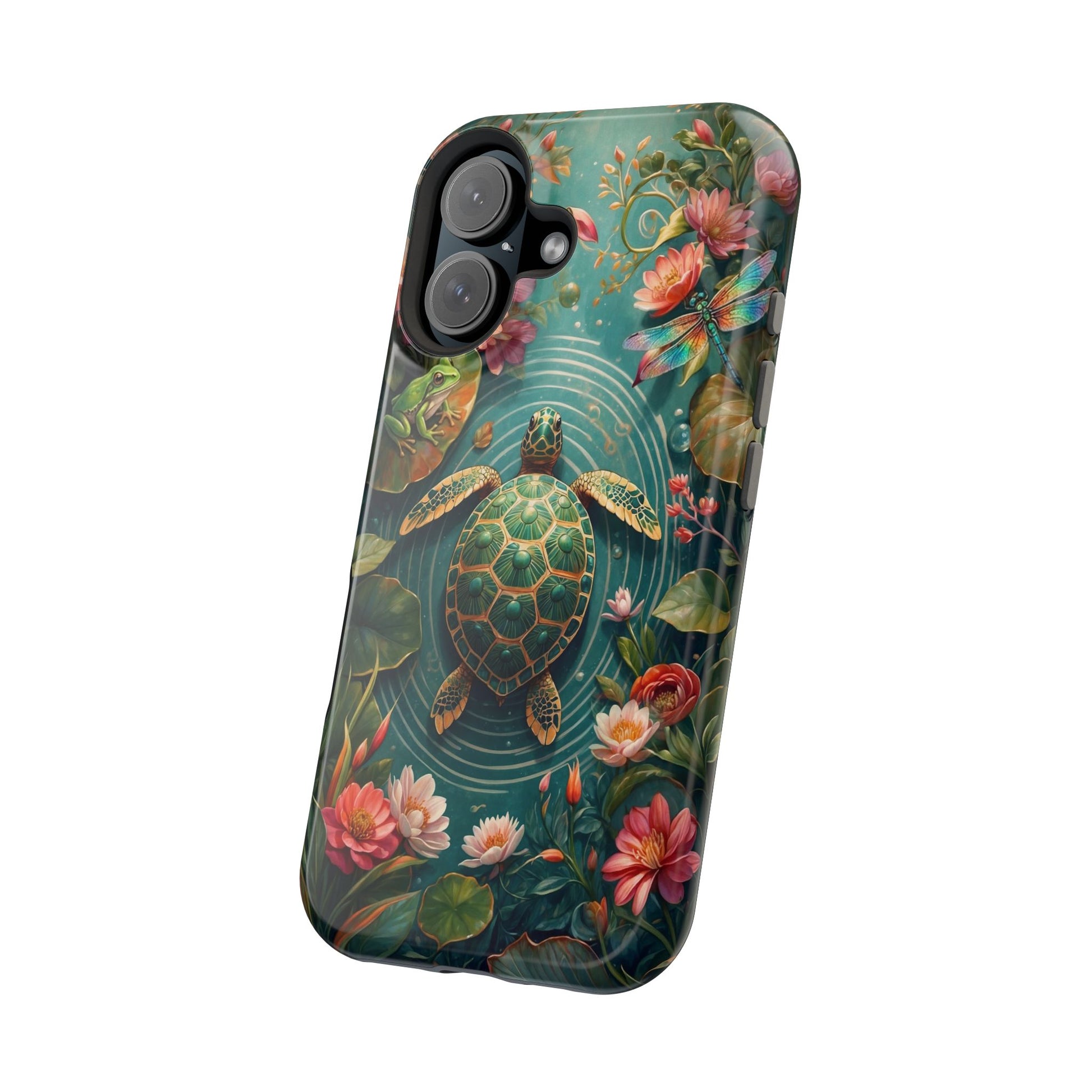 Turtle Floral Phone Case - Sea Turtle MagSafe iPhone Case - LucyKay store