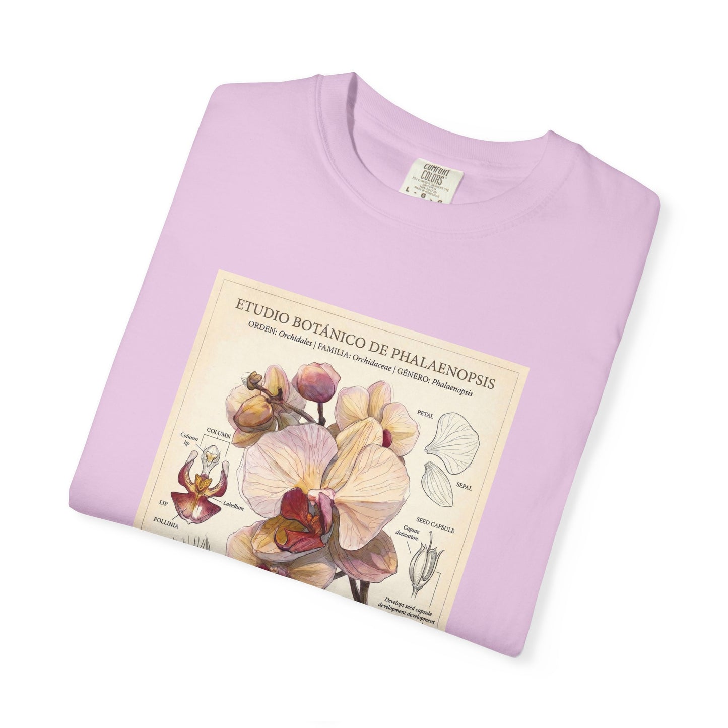 Vintage Botanical Orchid T-Shirt | Floral Graphic Tee - LucyKay store