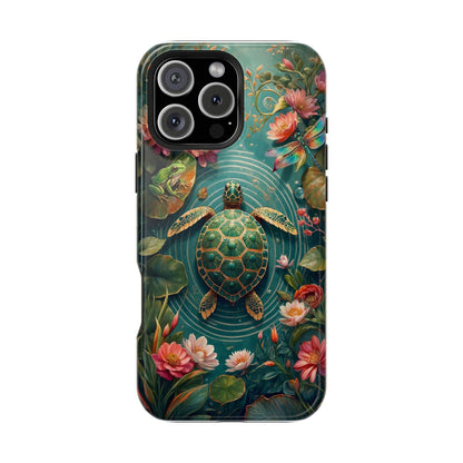Turtle Floral Phone Case - Sea Turtle MagSafe iPhone Case - LucyKay store