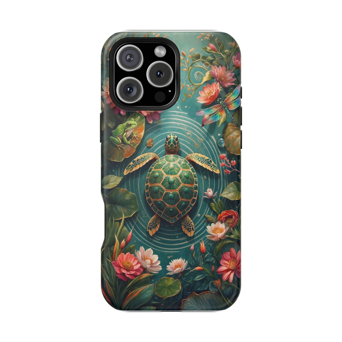 Turtle Floral Phone Case - Sea Turtle MagSafe iPhone Case - LucyKay store