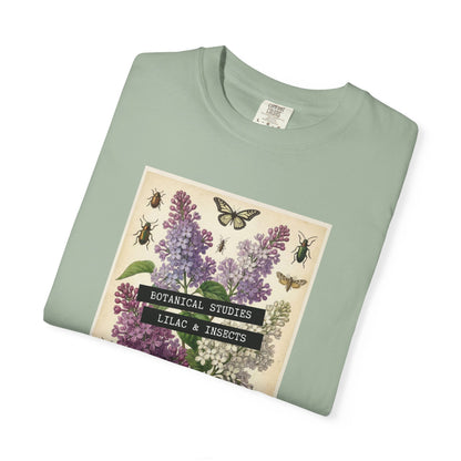 Lilac Floral T-Shirt | Vintage Garment - Dyed Cotton Tee - LucyKay store