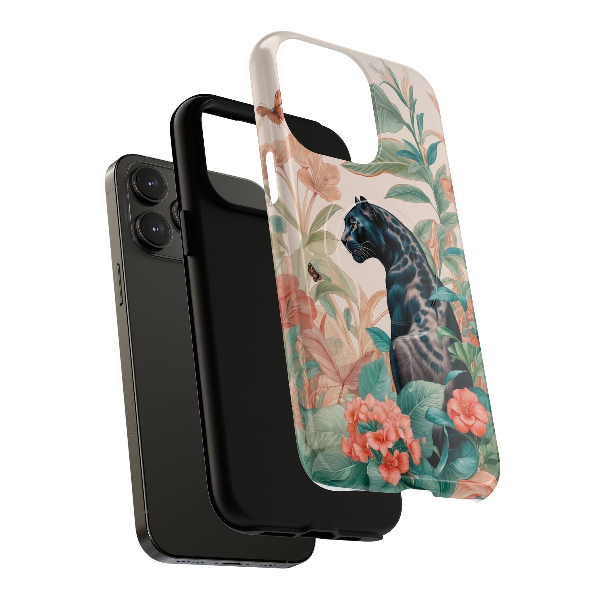 Panther Floral Tough Phone Case - LucyKay store