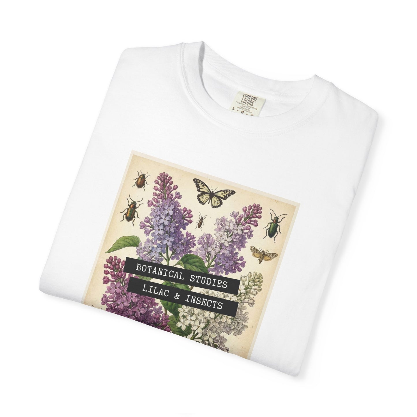 Lilac Floral T-Shirt | Vintage Garment - Dyed Cotton Tee - LucyKay store
