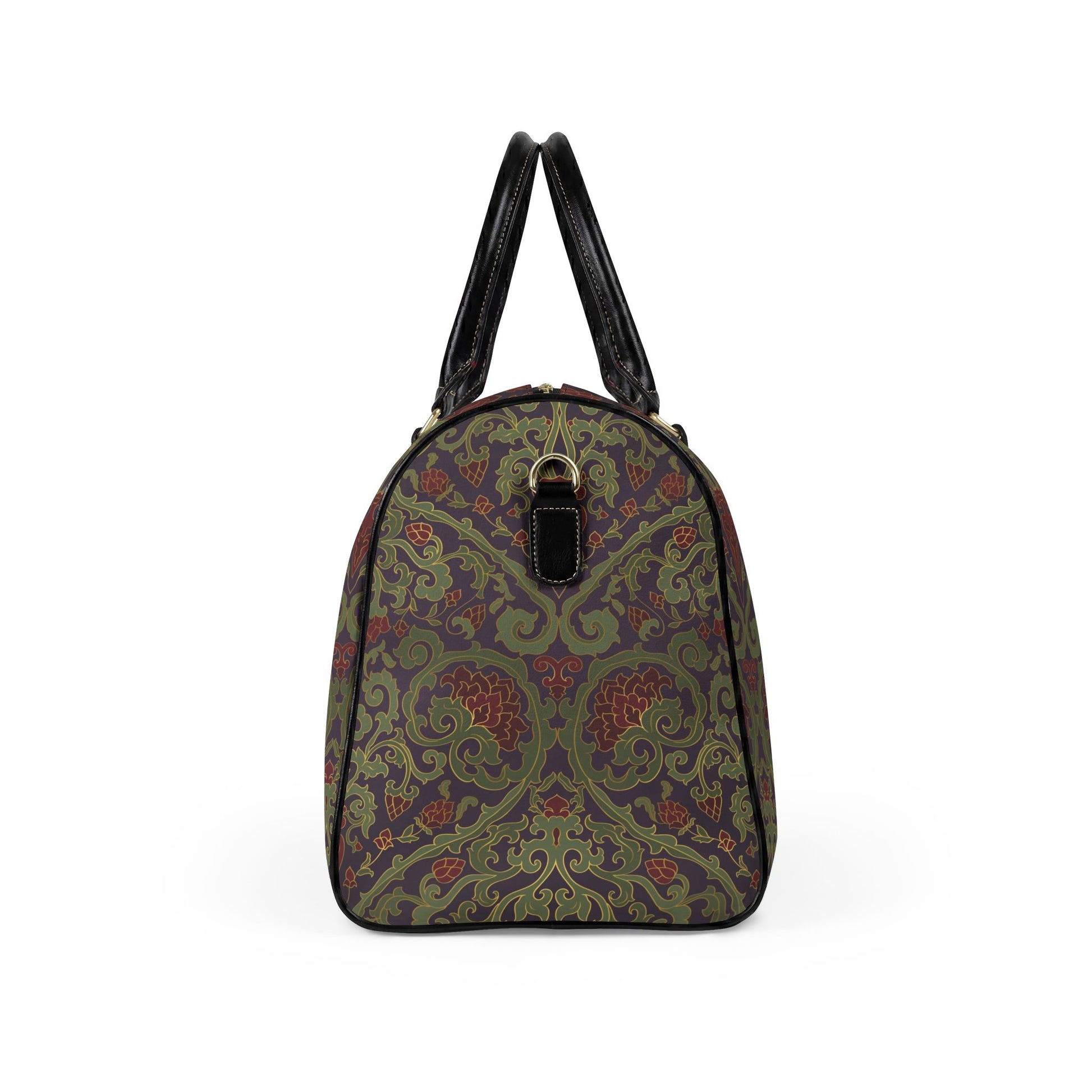 Vintage Damask Leather Travel Bag | Weekend & Overnight Bag - LucyKay store